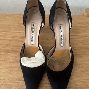 Manolo Blahnik suede shoes